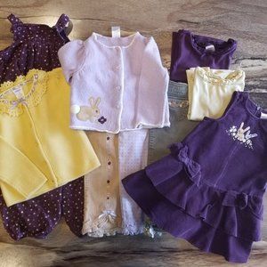 Gymboree Lot 2T Purple and Yellow